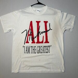 Vintage Muhammad Ali T Shirt I Am The Greatest Graphic Tee Mens‎ Large L Boxing